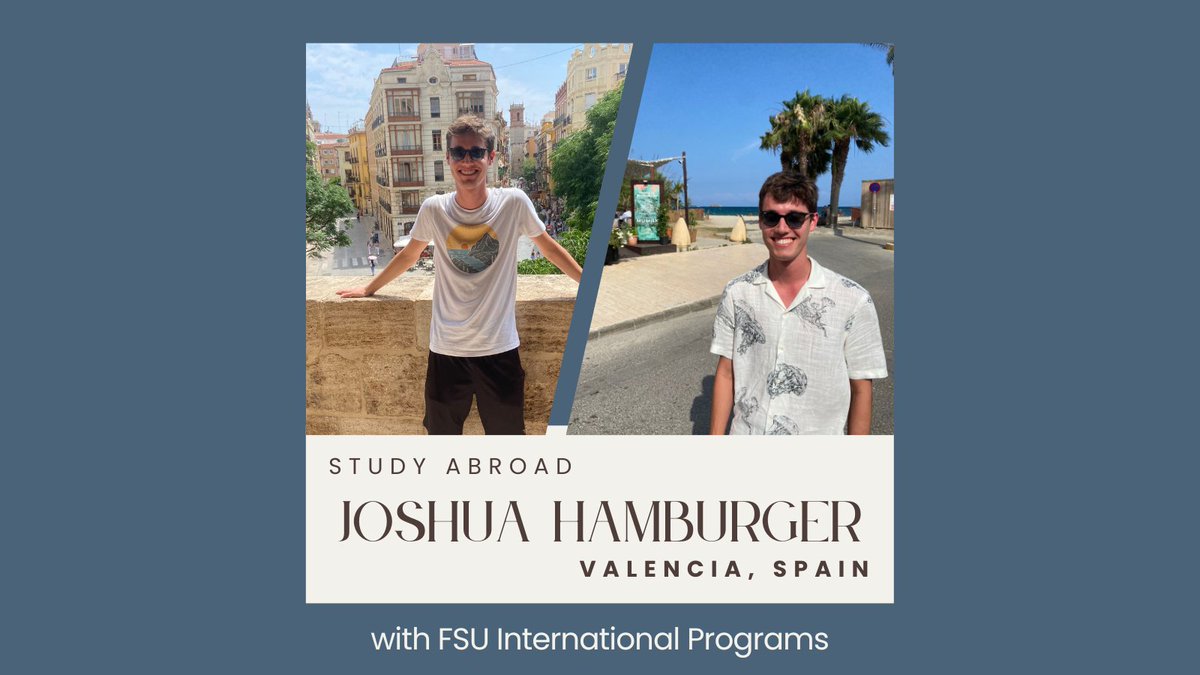 To celebrate International Education Month, FSU History spoke with Joshua Hamburger, a History major, who spent six weeks at FSU's Valencia Study Center last summer. Tap fla.st/BGF9N03B to read more about living & studying in Spain. 
#fsuglobal #fsuhistory #fsuip