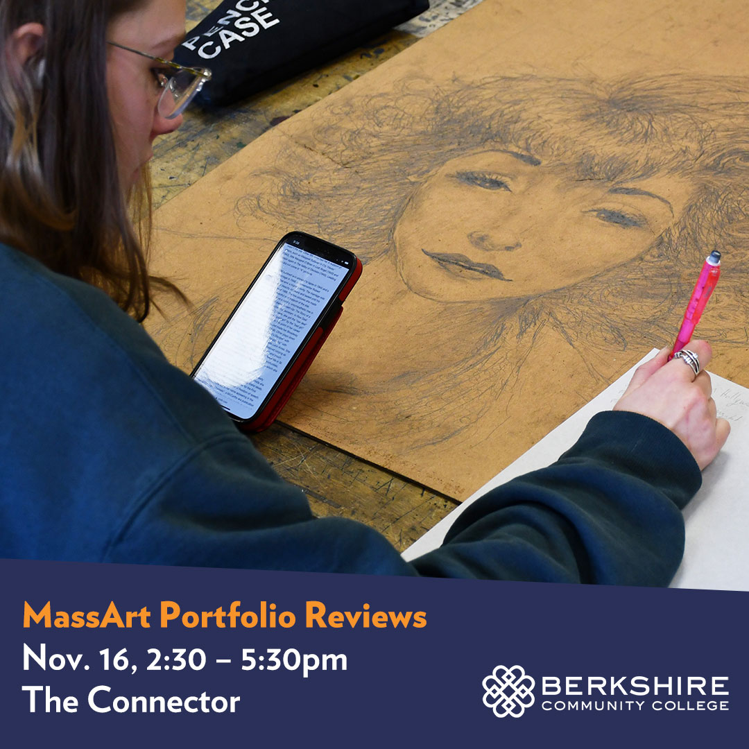 MassArt is excited to invite you to meet us for a portfolio review! Reviews will be ongoing from 2:30-5:30 with a first-come, first-served format on November 16th in the Connector. Space is limited; be sure to register: bit.ly/48FYydH