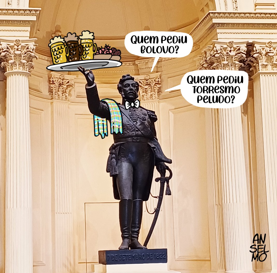 anselmomendo's tweet photo. Dom Pedro no Museu do Ipiranga (Museu Paulista). #desenho #draw #drawing #desenho #foto #humor #patisserie #cerveja #salgado #bar #sp #cerveja #beer #torresmo #torresmopeludo #bolovo #museudoipiranga https://t.co/9QejBUnabU