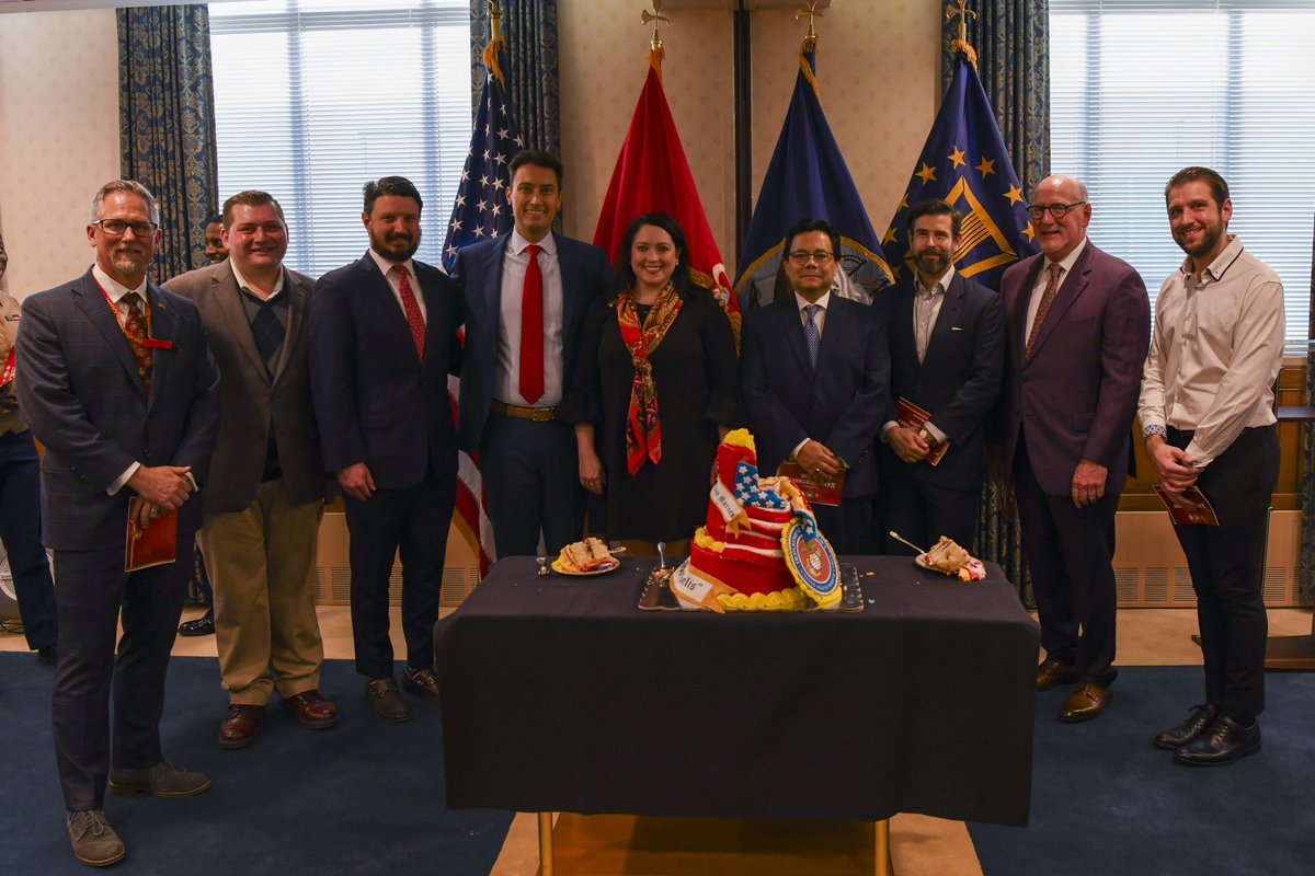 Honored and proud to join old friends and new at the Department of Navy Marine Corps Cake Cutting, celebrating the USMC Birthday. Happy Birthday, Marines!  Semper Fidelis!