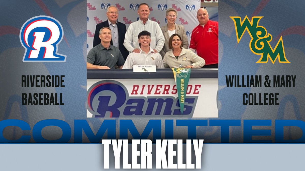 Congratulations to Tyler Kelly and his family as he has committed to continue his academic and athletic career for the William and Mary College Baseball team.