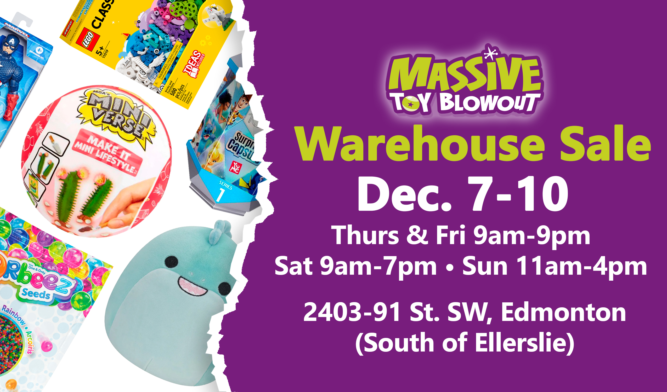 The warehouse best sale toy sale