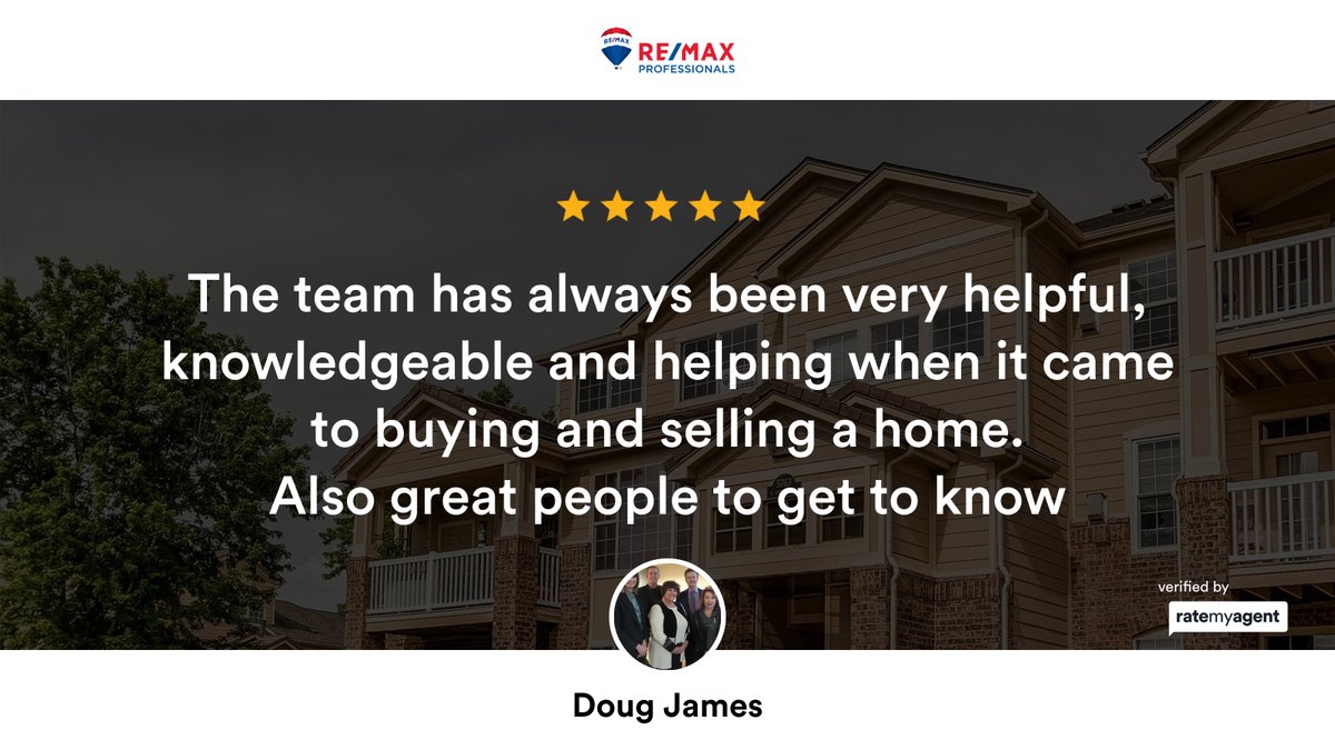 DougJamesRemax's tweet photo. My latest RateMyAgent review in Aurora.

https://t.co/187OSvJZuX

...
#ratemyagent #realestate #REMAX_Professionals https://t.co/IILaXcYU8I