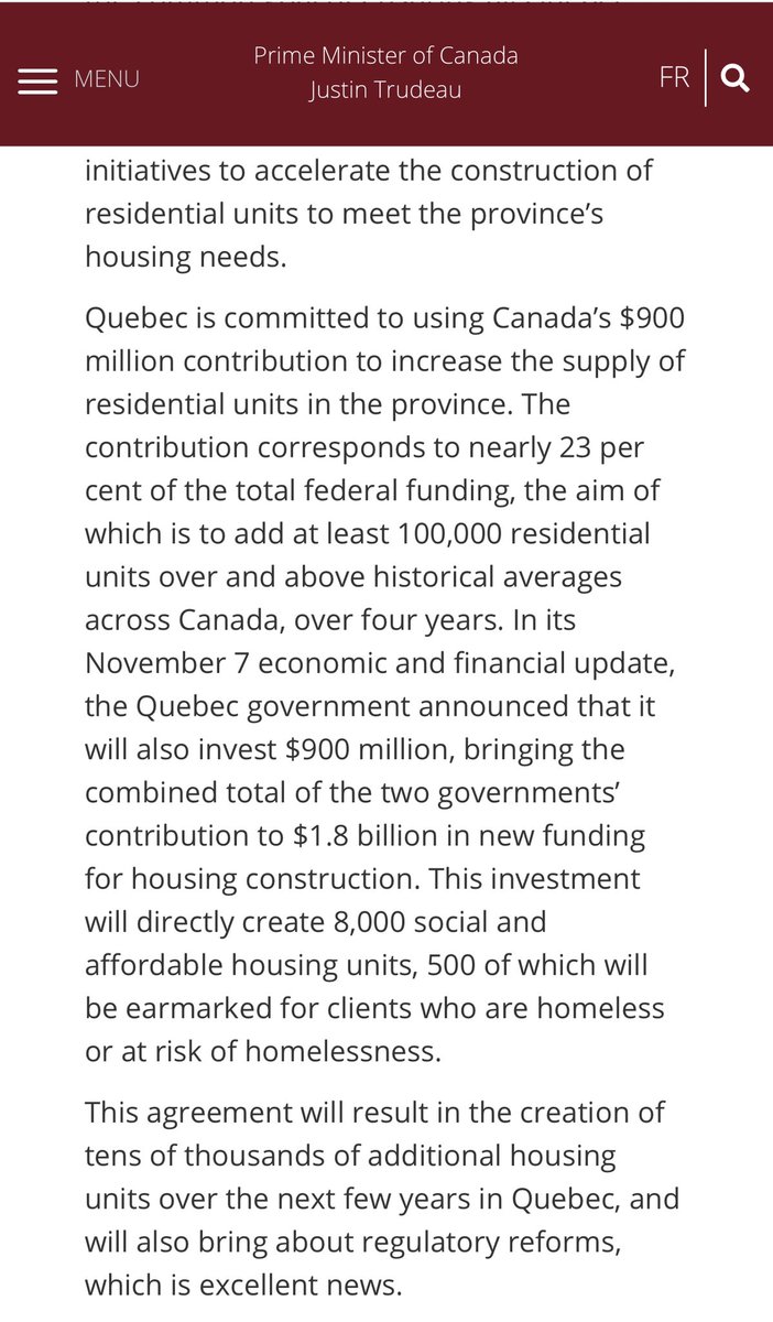 The Bloc sides with Trudeau on Monday and today Trudeau announces $900 million for Quebec for housing 🤔nothing to see here #TrudeauMustResign #LiberalsMustGo
