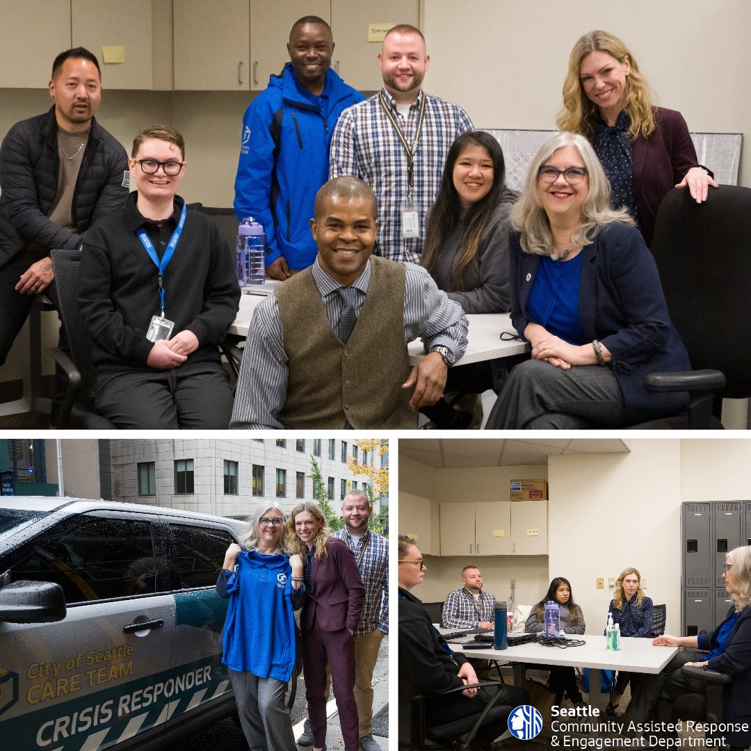 Thank you to Councilmember Lisa Herbold for coming to visit our CARE Community Crisis Responders. We were able to show her our new office space and the responder vehicles. Councilmember Herbold sat down with our team, and we discussed our team’s progress.