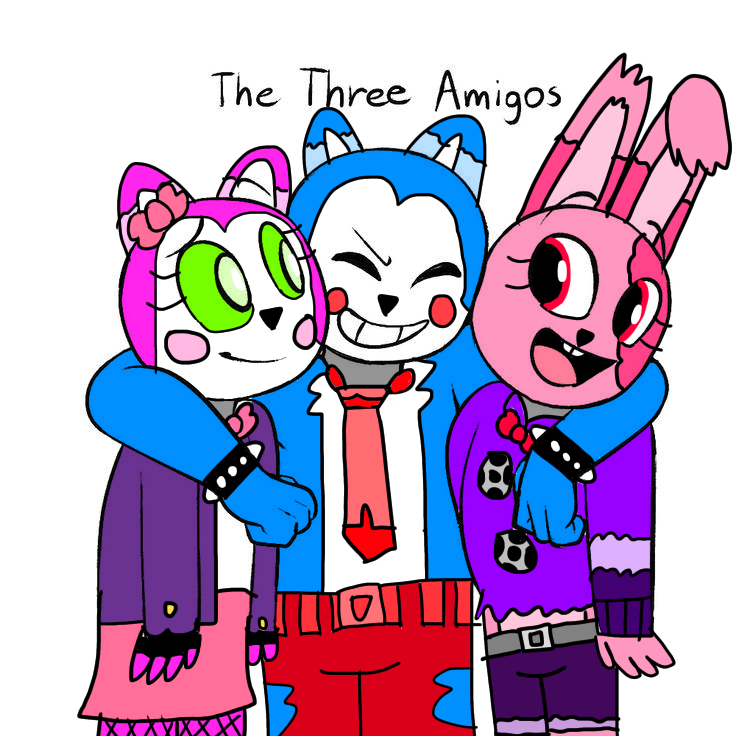 FNAC containment breach punk candy, Gina and punk Cindy together #fnac #fnacityau #fnaccontainmentbreach #fnaccb #au #trio #punkcandy #punkcindy #gina #ginathebunny #glamrockcandy #glamrockcindy #art #fanart