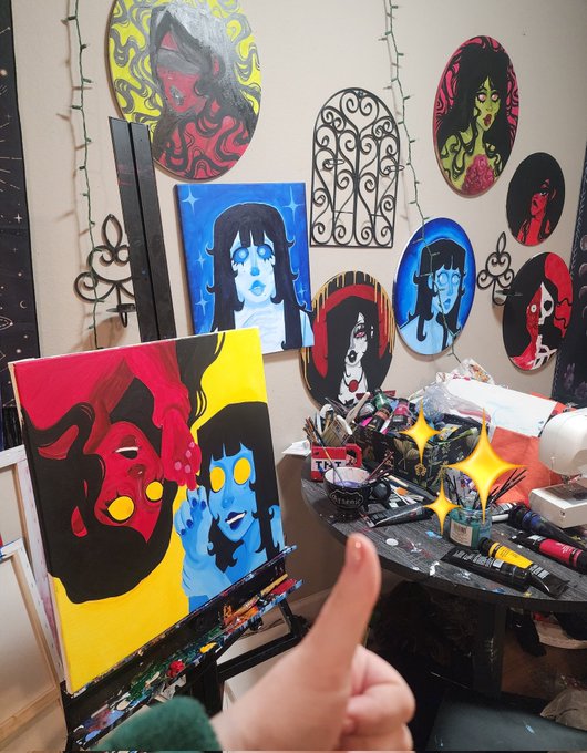 For those who wanted to see some more of my paintings ❤️ https://t.co/ViCNQ6qHRd