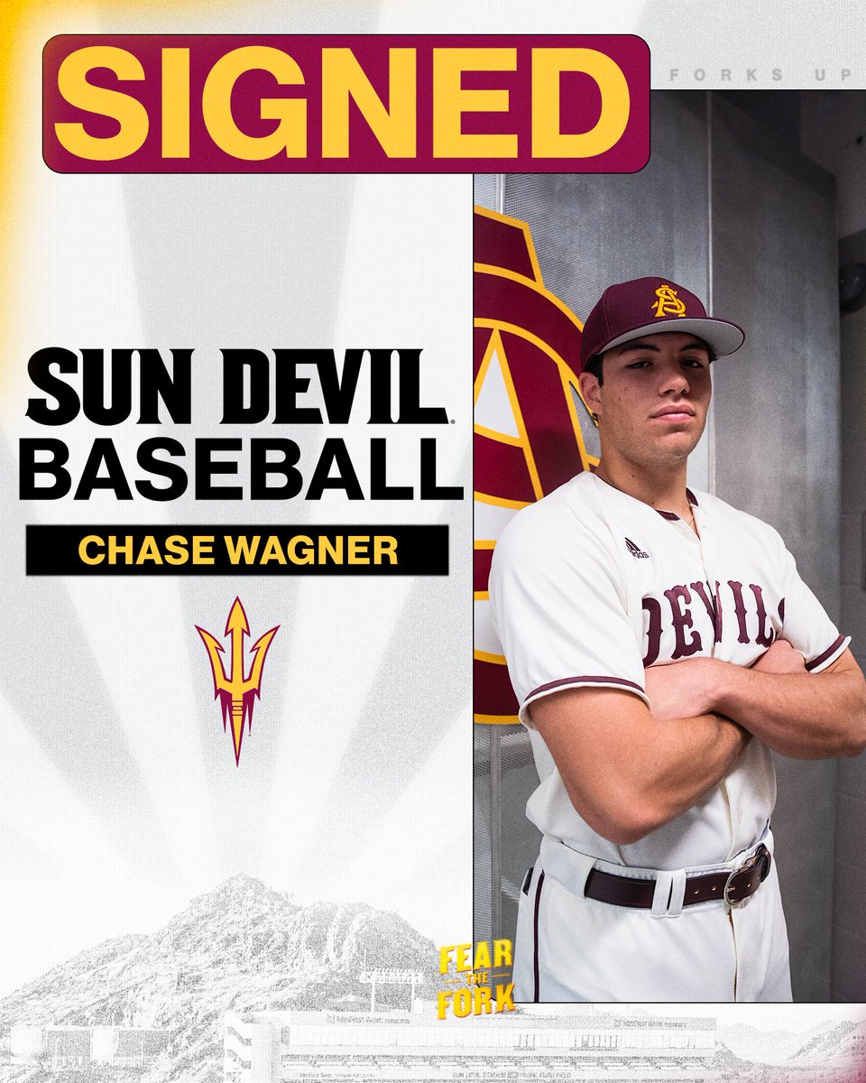 Got ourselves a local standout and the No. 3️⃣ right-hander in the state.

A warm Sun Devil welcome to <a href="/cwagner_24/">Chase Wagner</a>!

#MLBU /// #O2V