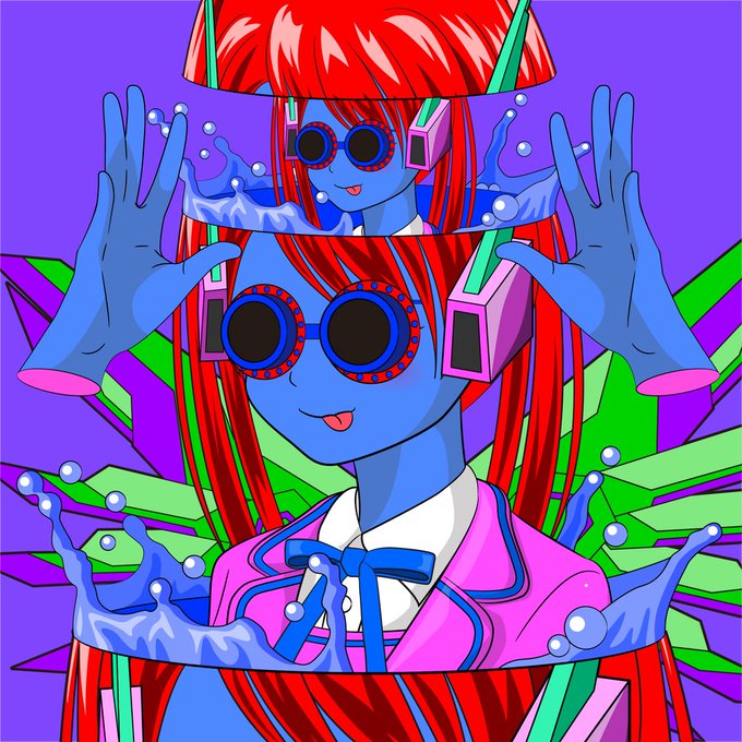 「bangs blue skin」 illustration images(Latest)