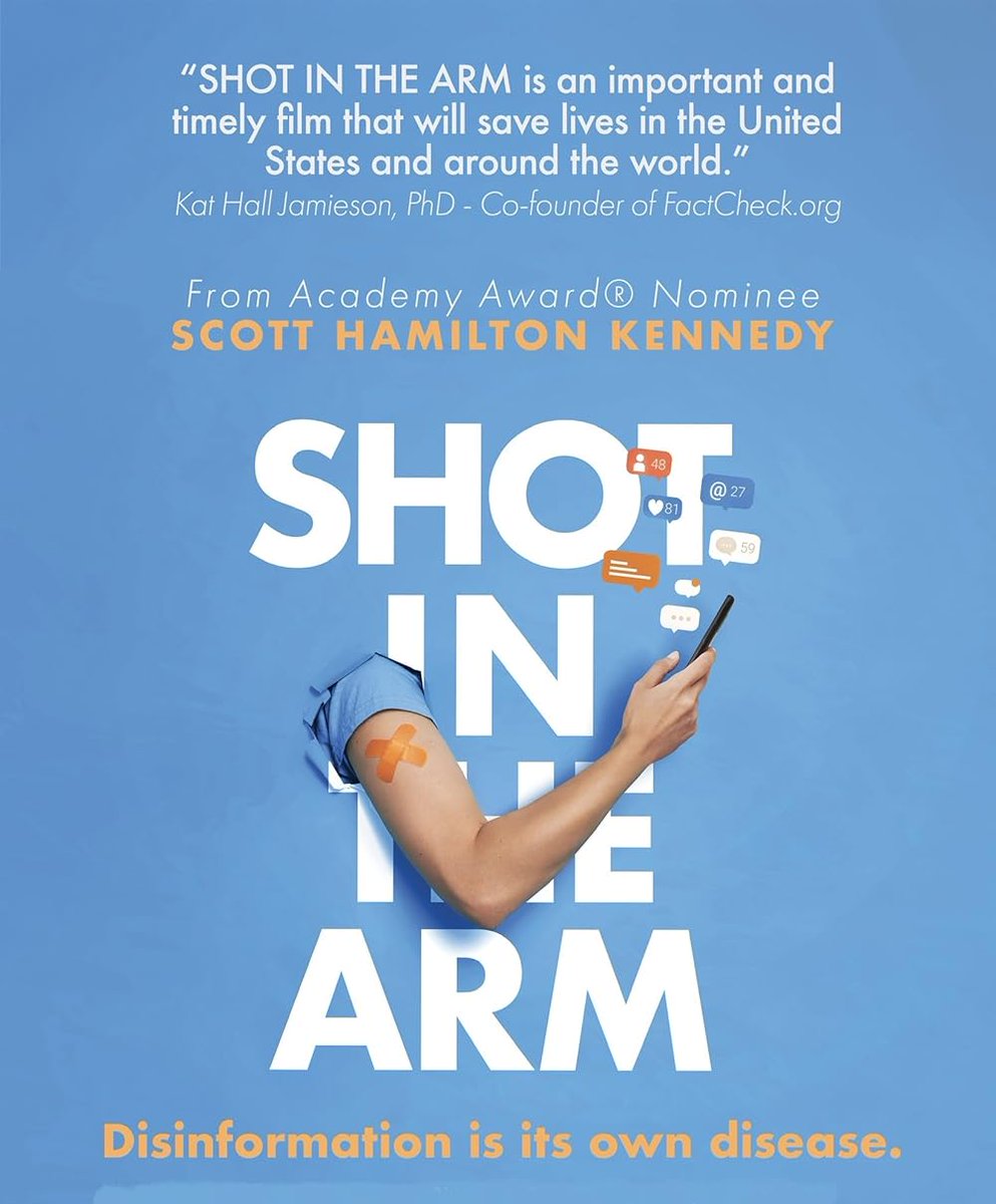 For Stephen Farber's Reel Talk Series this week don't miss SHOT IN THE ARM screening Mon. 11/13 at 7pm. And dir. Scott Hamilton Kennedy will participate in a Q&A following the show. Get tix: laem.ly/3OT0Zlt