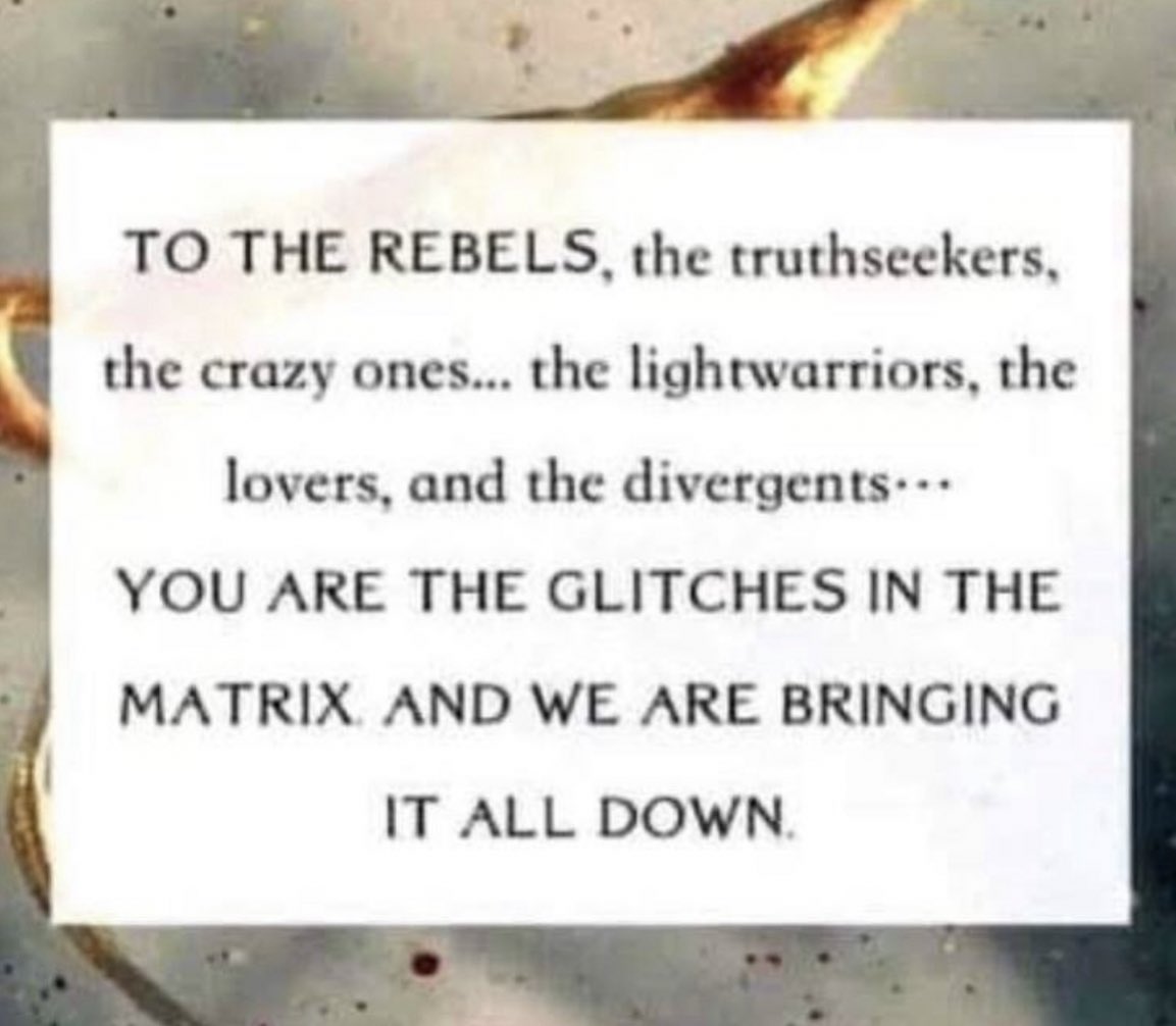 To the rebels, the truth seekers, the crazy ones… the lightwarriors, the lovers, and the divergents
You are the glitches in the matrix and we are bringing it all down.