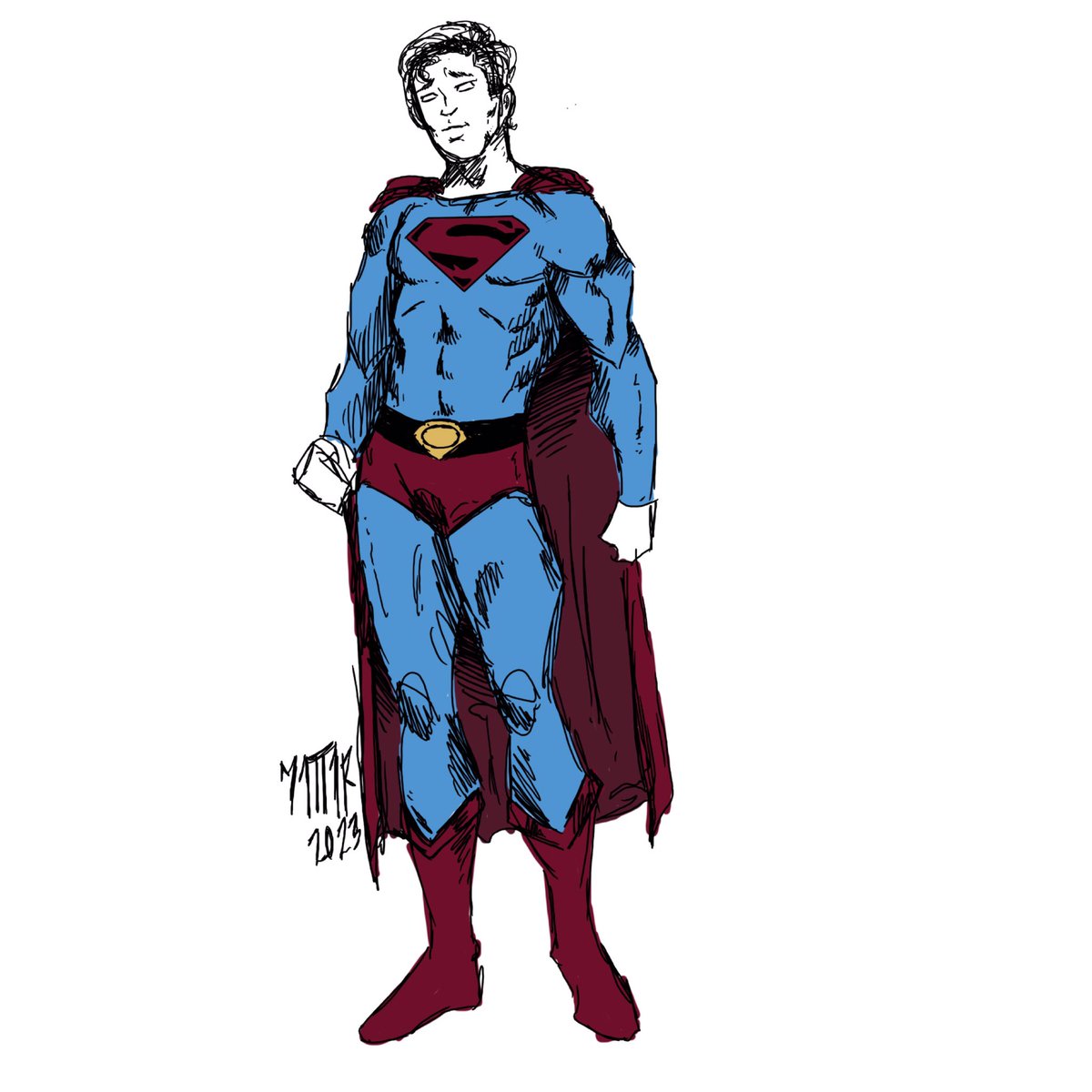 SUPER quick sketch of Josh Hartnetts superman while on break
#superman #Joshhartnett #clarkkent #dccomics #art #procreate 
@itsRyanUnicomb