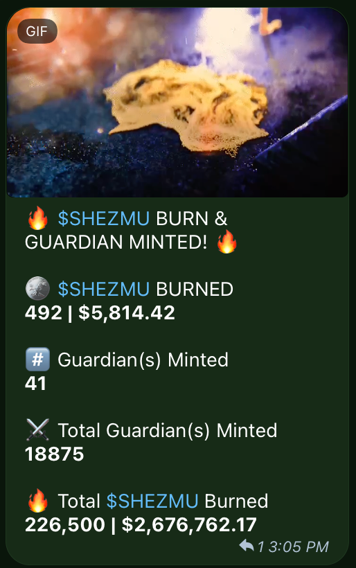 2.6 million $Shezmu burned 🔥🔥🔥

Then.. 5...10.... 20
Paying attention anon??