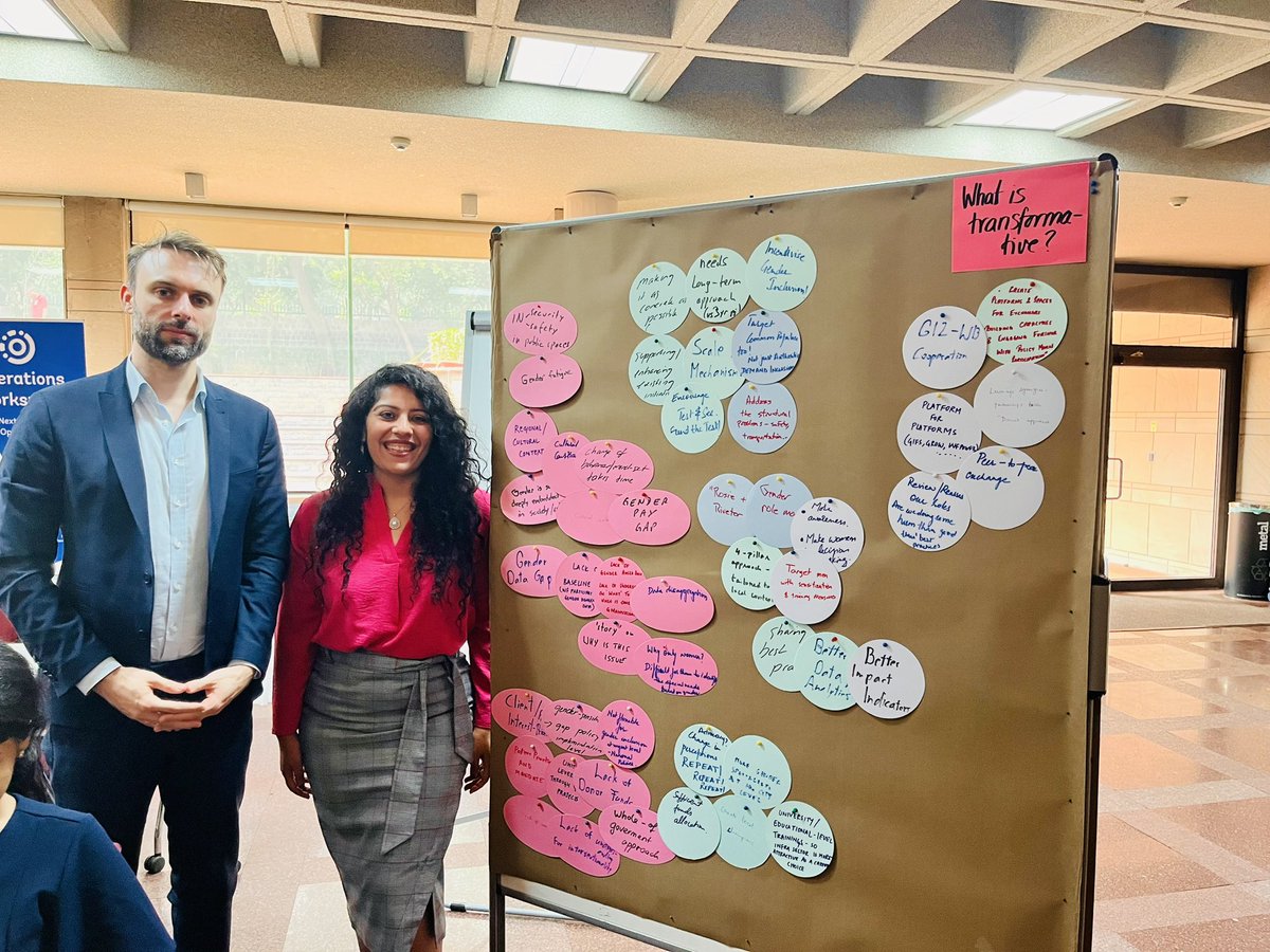 Was fantastic catching up with @_dmoser at a joint @WorldBank @giz_gmbh workshop on #gender mainstreaming in Delhi! Partnerships are key 🔑 to amplifying impact! Cheers to our journey together to create #safe & #inclusive #urbanmobility & public spaces across #Indian cities!