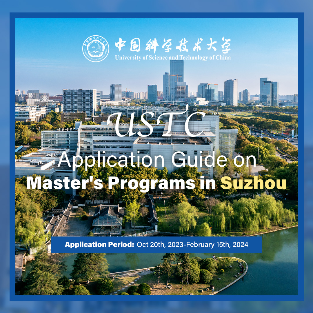StudyatUSTC's tweet photo. Application for USTC Master's Programs in Suzhou is OPEN! 

Apply NOW and join a global community of innovators and thought leaders at USTC!

【Application Period】
Oct 20th, 2023-February 15th, 2024

【Application System】
https://t.co/n2oMKQNP8U

#USTC #中科大 #苏州项目 https://t.co/5hucIGAs4P