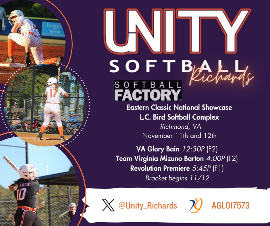 Next up for this weekend.. Richmond 🖤🧡🥎
<a href="/SoftballFactory/">Softball Factory</a>