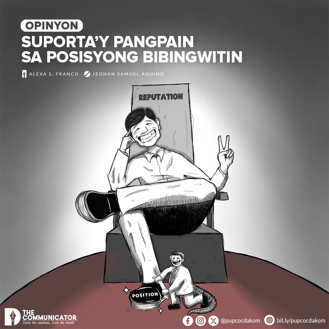 pupcocdakom's tweet photo. 𝗢𝗣𝗜𝗡𝗬𝗢𝗡 | 𝗦𝘂𝗽𝗼𝗿𝘁𝗮'𝘆 𝗣𝗮𝗻𝗴𝗽𝗮𝗶𝗻 𝘀𝗮 𝗣𝗼𝘀𝗶𝘀𝘆𝗼𝗻𝗴 𝗕𝗶𝗯𝗶𝗻𝗴𝘄𝗶𝘁𝗶𝗻

Bilang mga Pilipino na naghahangad ng progresibong pagbabago, ang hamon sa atin ay supilin ang ganitong mapagsamantalang uri ng pamamahala. Ito ay sa pamamagitan ng paglalagak... https://t.co/kMQ9ThPt2Z