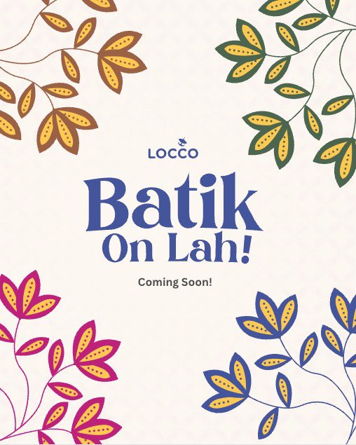 locco_my's tweet photo. 🇲🇾 Time for Malaysian Batik to take center stage in Batik On! 

Happening this December.

#BatikOnLah #Flashmob #BatikMalaysia https://t.co/Z3TRYlaoYR