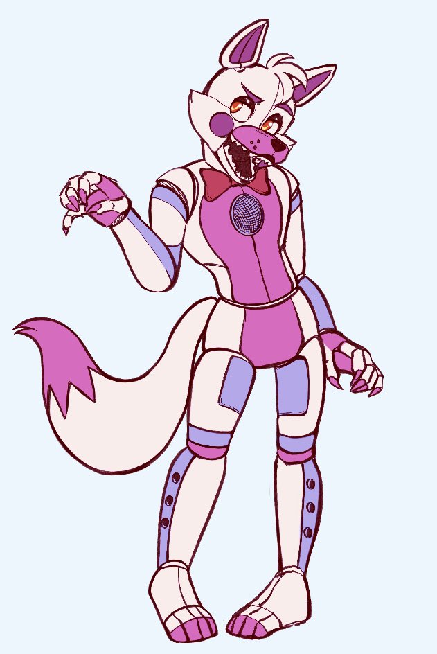 It feels weird to color sketches but ✨ #funtimefoxy #FNAF