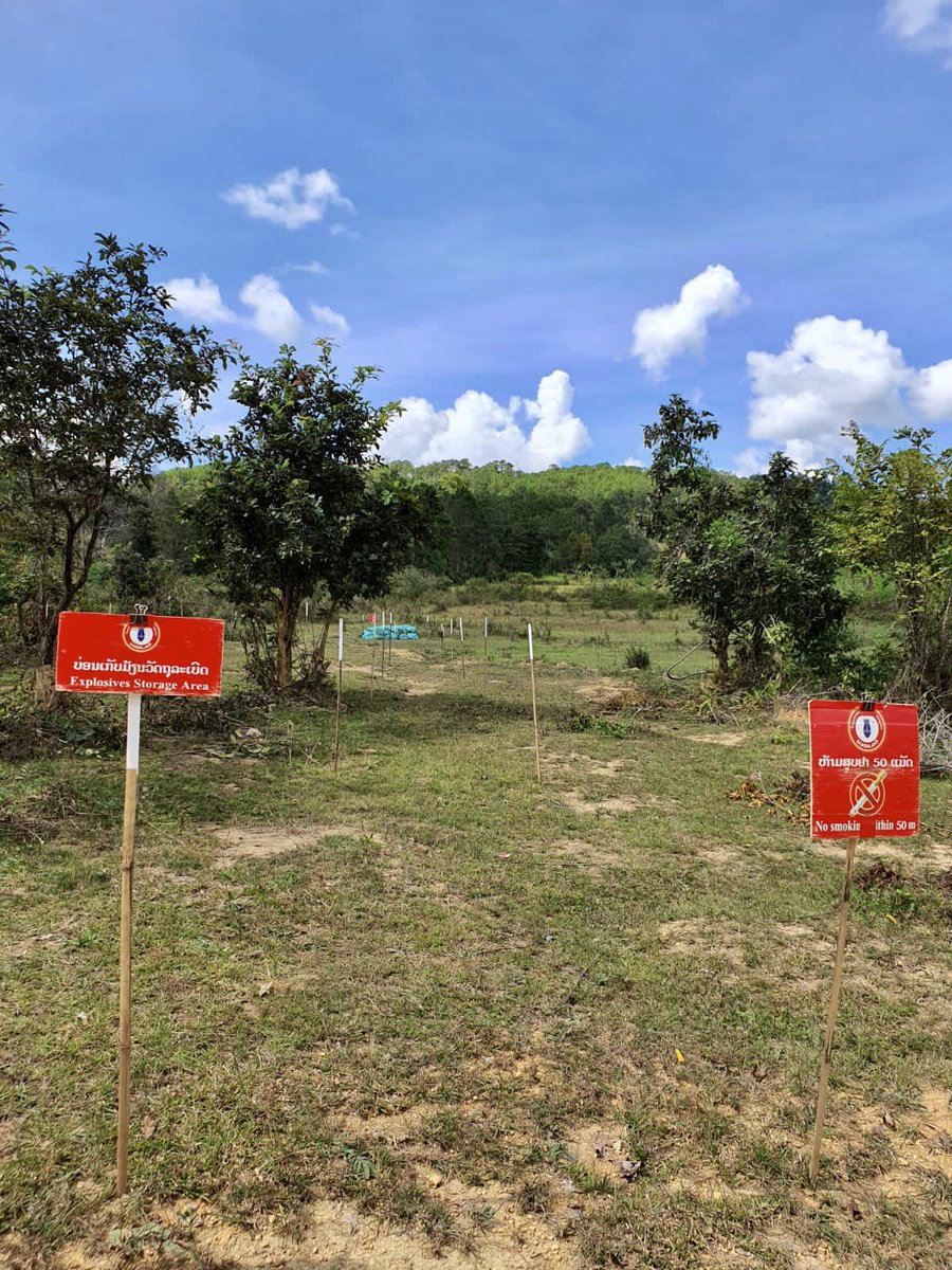 MTherer's tweet photo. An eye-opening field visit with #development partners to #UXO programme in Xiengkhouang. Pleased to join #MoFa and #MLSW w/ @UNDPLaoPDR team to see firsthand the impacts of #UXO on the live communities. #UXO a major obstacle to socio-economic development in #Lao PDR. https://t.co/Lc7qAOifTt