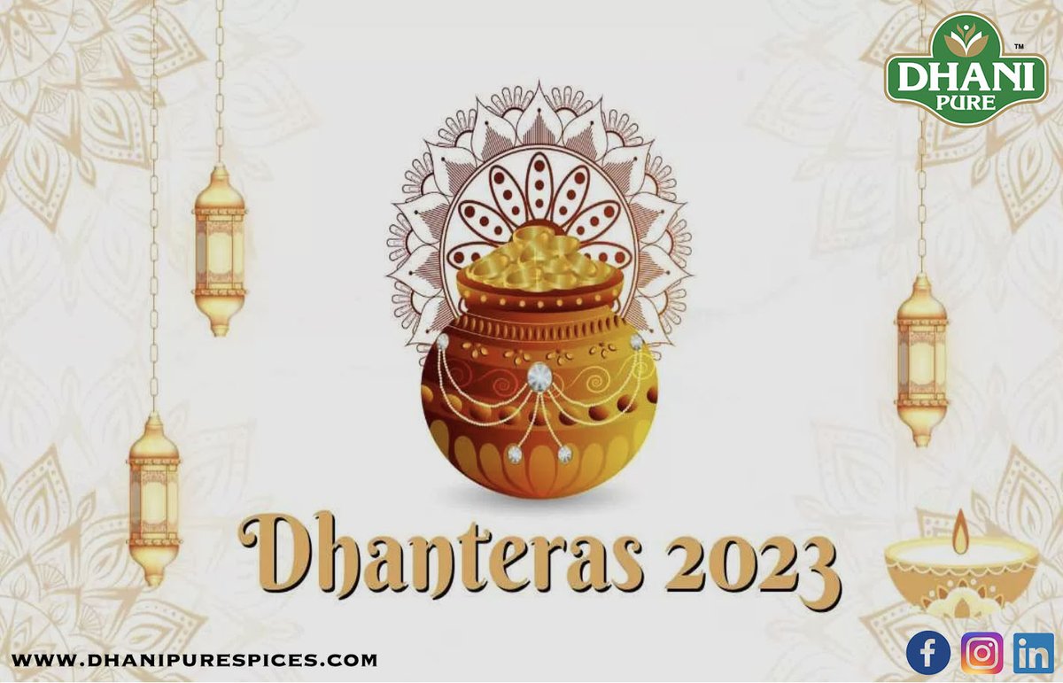 Wish you all a very Happy Dhanteras!

Wish this festival bring lots of prosperity and wealth. Enjoy this festival with the richness of Dhani pure Spices.

#spices #bhabhijee #ShubhangiAtre #spices #masala #rich #pure #natural #bhabhiji #SahiPakdeHain #pure #rich #happydhanteras