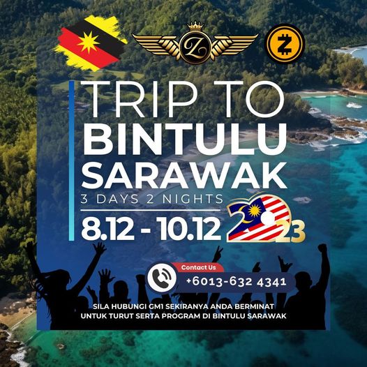 Kepada yang ingin turut serta ke Bintulu Sarawak 3 hari 2 malam, sila hubungi GM1 sebelum 12.11.2023 untuk mendapatkan info lanjut. ✅🌎

Harap maklum &amp; Terima Kasih.

#kyooriscure
#1world1currency
#financiallyliterate
#zarrazfinanciallyliteracy
#zarrazworldcommunity