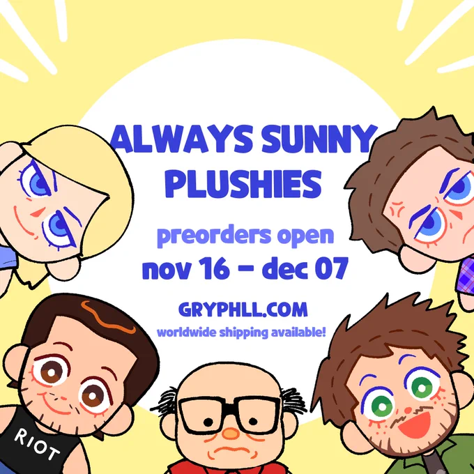 sunny plush pr3orders open next week! mark your calendars 🌞 