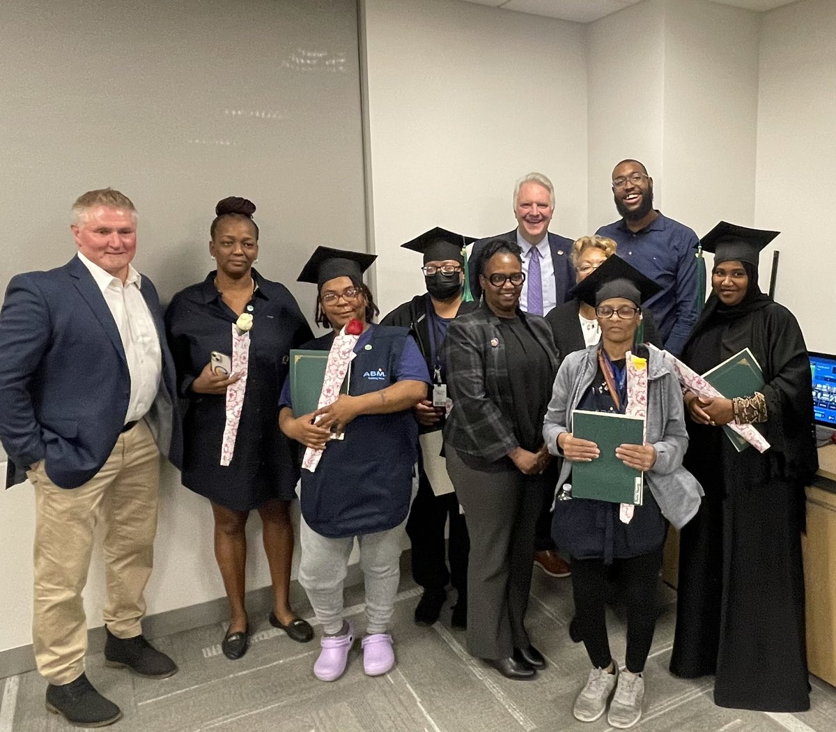 chrisronayne's tweet photo. To the Green Team @SEIULocal1. Good to be with the graduates of the Green Janitorial Program tonight @CuyahogaCounty. Weโre all in on green cleaning supplies & services @ our county properties for a #HealthyCuyahoga in the
#FreshwaterCapital
#UnionStrong #UnionSmart https://t.co/nKv4V7P5JB
