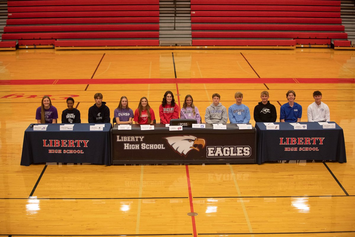 12 seniors signed to continue their athletic careers on November 8th.

Huge congratulations to: 

Zoe Arnold
Layton Dahl
Leilani Green
Abby Harder
Ty Holman
Mia Knobbe
Alex Meyer
Gavin Netzel
Carson Nolan
Brianna Rowland
Brayden Schnurbusch 
Sydney Strassmeier
