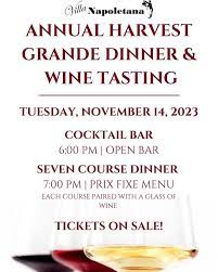 TheVillaNap_'s tweet photo. Come join us on Tuesday, November 14th for The Annual Harvest Grande Dinner &amp; Wine Tasting!! Tickets on sale on our website now😁

Cocktail Bar
6:00PM Open Bar

Seven Course Dinner
7:00PM Prix Fixe Menu- Each course paired with a glass of wine https://t.co/jOWeNy9iN5