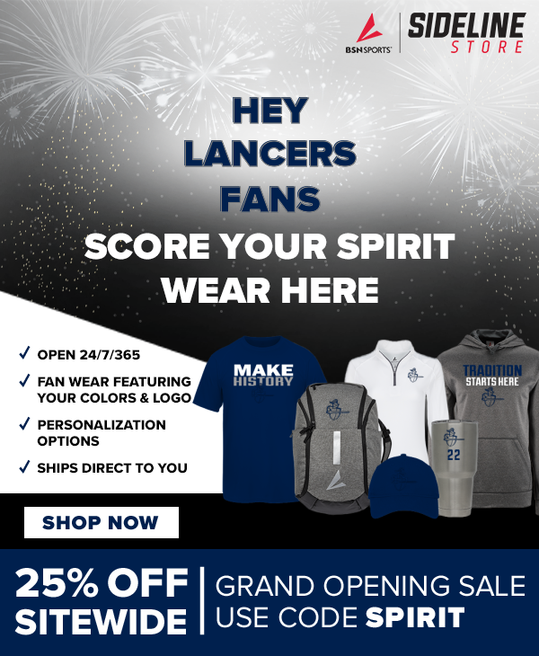 CLCLancers's tweet photo. Lancer Fans....Don't miss out on the GRAND OPENING of our new online team store! Don't miss out on the 25% off STORE WIDE discount for the next month!! Jump over to https://t.co/DvQvCFCKS1 and click shop to find some great Lancer Merch! https://t.co/Mq50RyMQmV