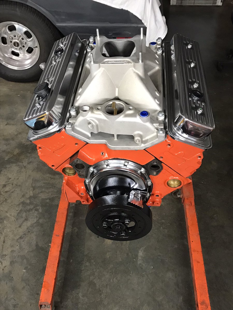 Got the <a href="/Speedmaster1979/">Speedmaster™</a> intake on! Might as well call it done! 

Looking for a 650 Dual Line Holley intake, but other than that it just needs things swapped from the current engine to this one. I’m very proud of how this engine turned out!