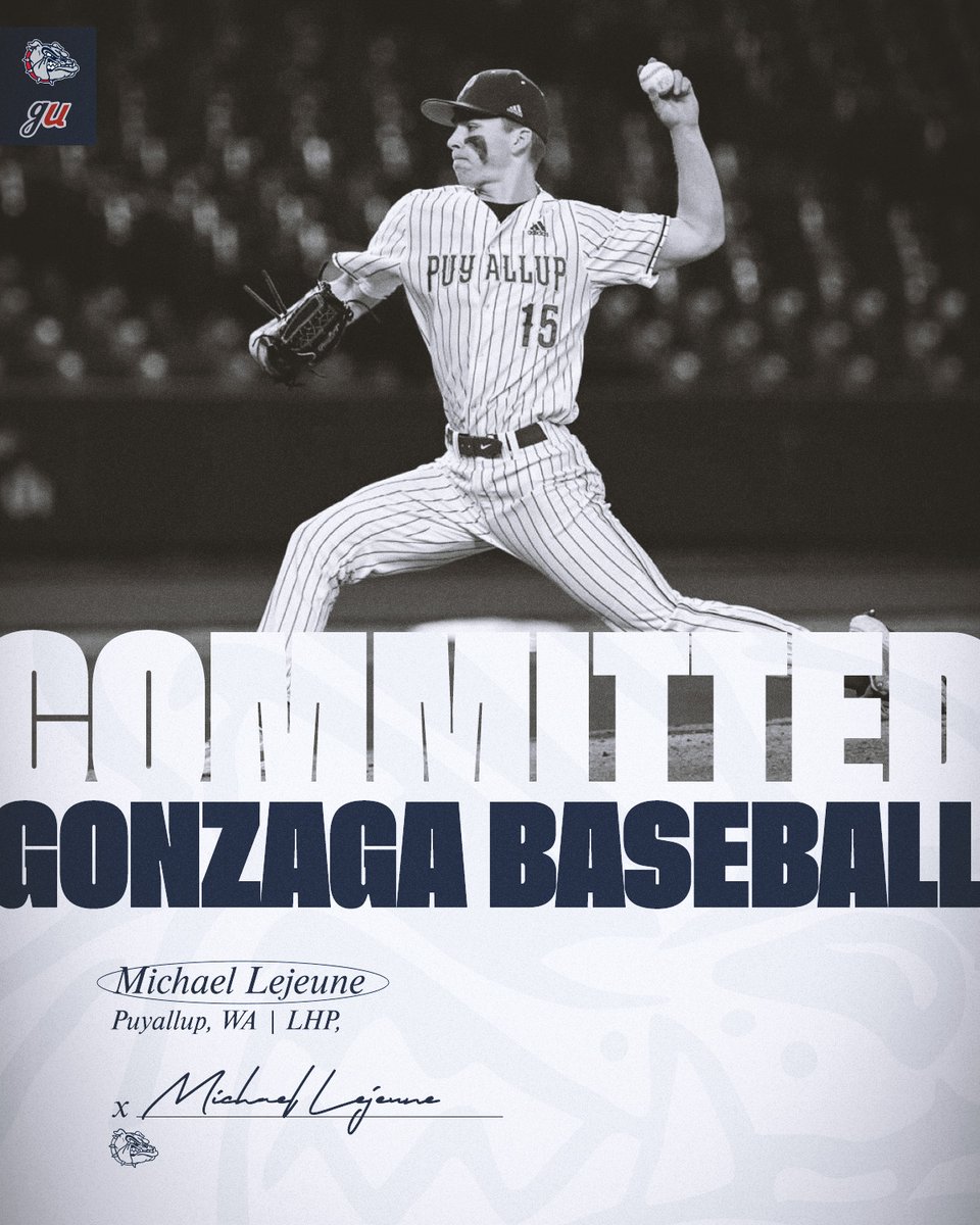 ✍️𝐼𝓉'𝓈 𝑜𝒻𝒻𝒾𝒸𝒾𝒶𝓁... welcome to Gonzaga, <a href="/michaellejeun/">Michael Lejeune</a>!

LeJeune is an in-state signee from Puyallup, part of a fourth place <a href="/VikingBaseball_/">Puyallup Vikings Baseball</a> team this past spring. The First Team All-South Puget Sound League pitcher will arrive next fall!

#GDTBAZ | #GoZags