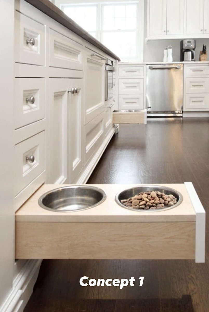 gabi_sperry's tweet image. Would love your feedback Pet Lovers! What type of pet/s do you have and would you prefer a Built In Feeding Station that you can 1)hide or 2)show off? #Decisions #DesignPhase #ConceptPhase