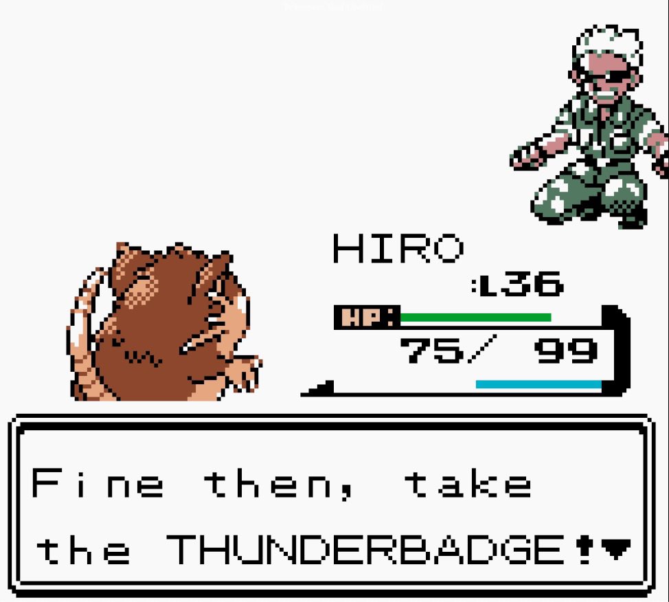 dugdug_o7's tweet photo. Thunderbadge complete! Hiro’s getting too strong though 🤣

#pokemon #ratonly https://t.co/I6ihdVrz7O