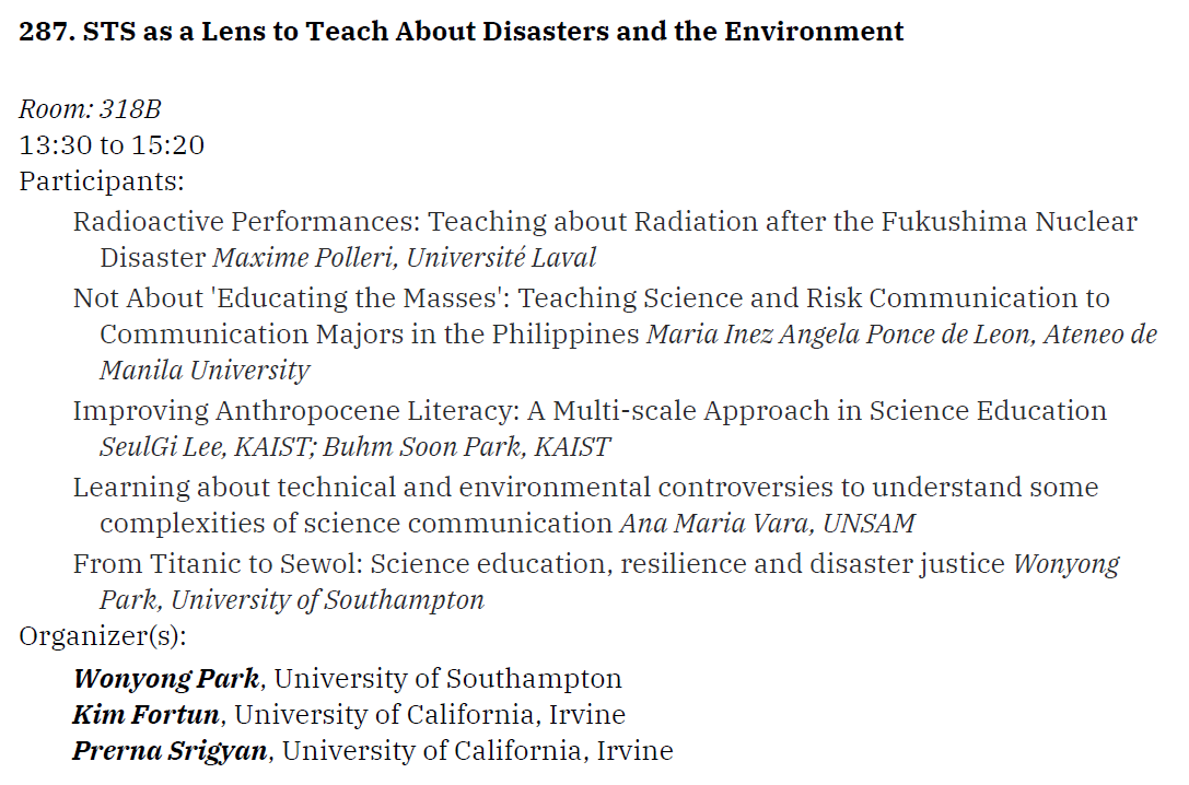 Wonyong Park (@wonyongpark89) on Twitter photo 📢Attending #4sHonolulu23? Don't miss our panel about STS and disaster education tomorrow (Friday) afternoon, from 1.30pm (Room 318B). An exciting opportunity to learn about a variety of disaster education projects from 5+ countries. <a href="/SotonEd/">Southampton Education School</a> <a href="/ecogovlab/">UCI EcoGovLab</a> <a href="/MaSEsoton/">MathsScienceEducation</a> <a href="/prernasrigyan/">Prerna Srigyan</a> 📢Attending #4sHonolulu23? Don't miss our panel about STS and disaster education tomorrow (Friday) afternoon, from 1.30pm (Room 318B). An exciting opportunity to learn about a variety of disaster education projects from 5+ countries. <a href="/SotonEd/">Southampton Education School</a> <a href="/ecogovlab/">UCI EcoGovLab</a> <a href="/MaSEsoton/">MathsScienceEducation</a> <a href="/prernasrigyan/">Prerna Srigyan</a>
