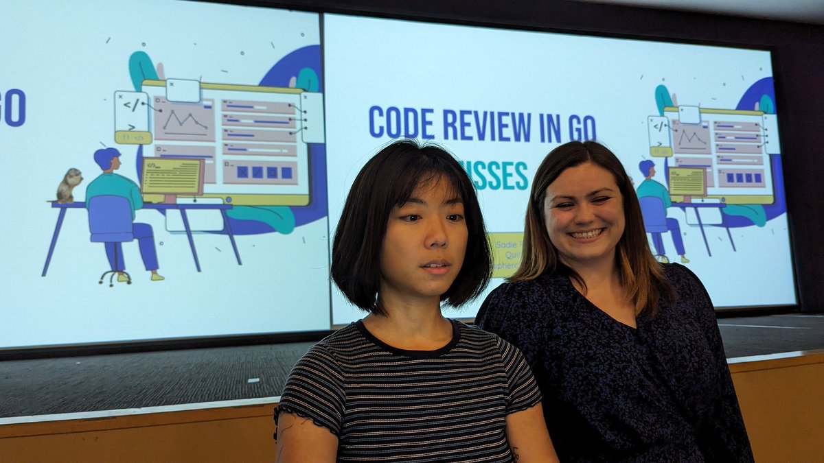 Up next: Sadie Freeman and Quinn Hou - Code Review in Go: Top 5 Misses. Only at #gopherconau