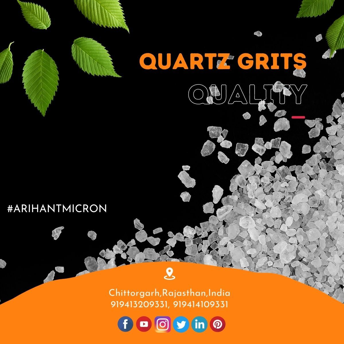 arihant331's tweet image. #QuartzPowder
#QuartzSand
#HighSilicaContent
#QuartzDust
#SilicaProductsImprove your products' quality with our high-grade crystal white quartz powder and silica sand.
