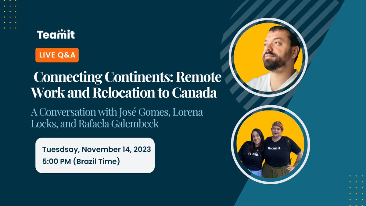 Join us on Tuesday, Nov 14 at 5:00 PM Brazil Time for a live stream with José Gomes Jr., SRE team leader at TELUS Health. Discover his 12-year journey from Ruby developer to manager, insights on global remote work, and challenges of relocating to Canada. Don't miss out! 🌟