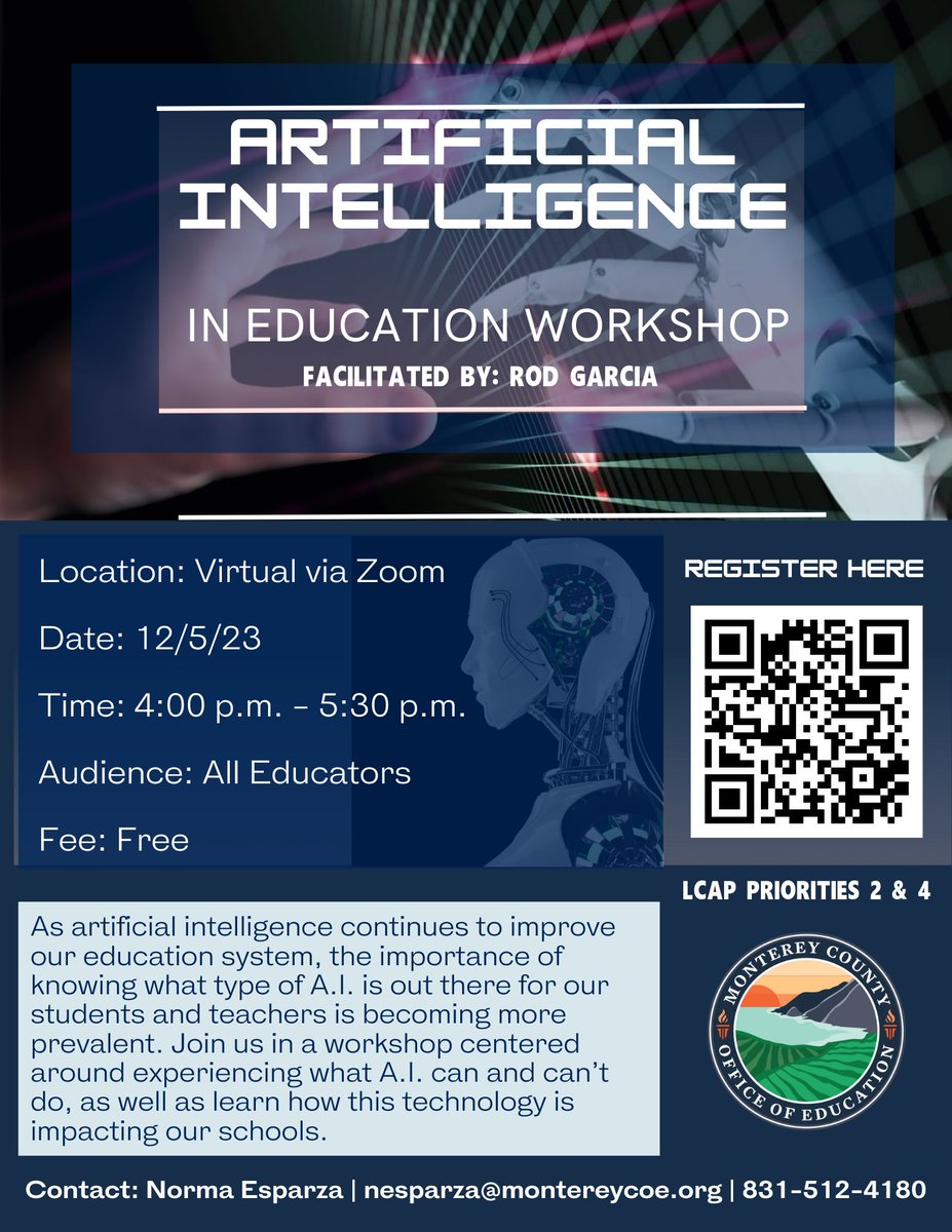 Join us for a workshop that explores the fascinating world of Artificial Intelligence in education. Discover how A.I. is revolutionizing learning and teaching, and gain insights into its possibilities and limitations. Don't miss out on this enlightening experience! 📚📷 #EdTech