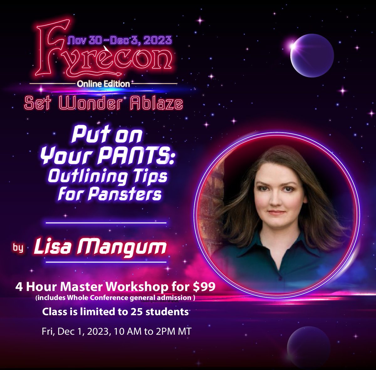 We are happy to welcome back @LisaMangum for Fyrecon 7 as a Master Guest! Sign up for her Master workshop at fyrecon.com/registration/ #WritingCommmunity #Editor