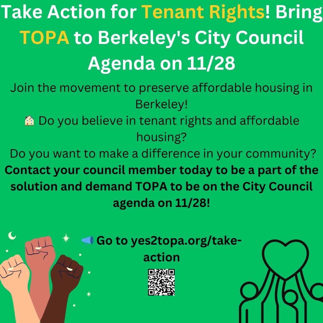 Yes2Topa's tweet photo. TAKE ACTION TODAY!

We need your support! Please contact your Councilmember and demand TOPA to be on the City Council Agenda!

Send an email TODAY to put TOPA on the council agenda:https://t.co/MOTogbVCM8 https://t.co/Y475iFozky