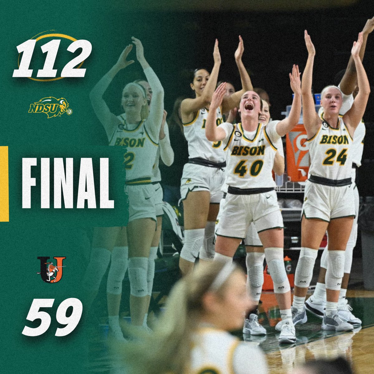 In the 𝙬𝙞𝙣 column! 🤘

#GoBison