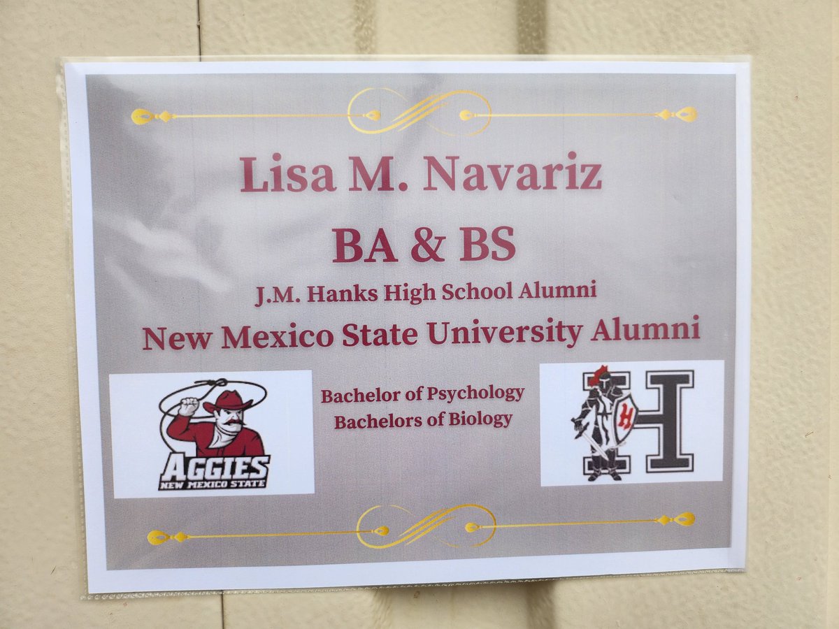 #Nameplate Official❣️
 #ThankYou to our awesome #MSCounselor, Ms. Hernandez. #MrsNavariz in the #CCA house 💛
#CCAFamily #CCAStrong