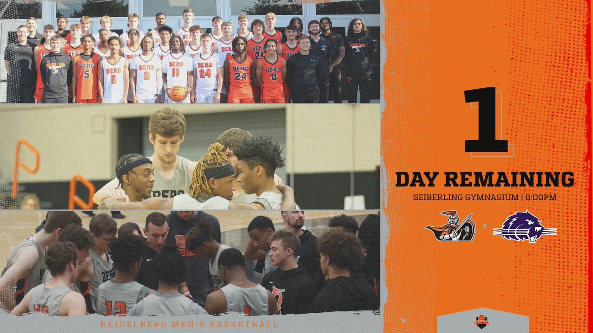 24 hours until game time!! 
Theme: Whiteout
Seiberling Gymnasium at 8:00pm!! 
#BergGang⚔️🏀