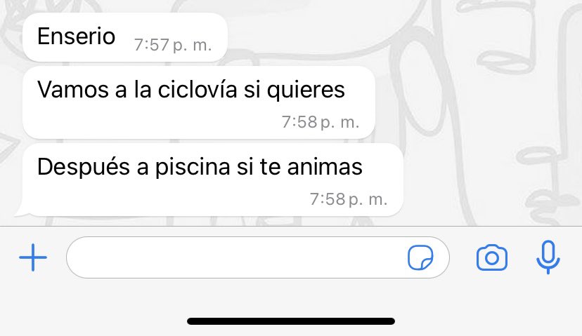 IsabelaArango18's tweet photo. Top de peores planes para una primera cita jajajajaja mk Ike la ciclovía y piscina🤣 respétame ome https://t.co/JQAvfbBS72