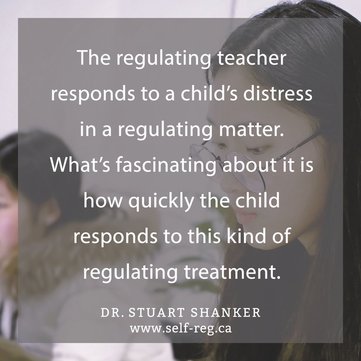 Self_Reg's tweet photo. "The regulating teacher responds to a child's distress in a regulating matter. What's fascinating about it is how quickly the child responds to this kind of regulating treatment." ~ Stuart Shanker
https://t.co/GGjAraB4We

#ShankerWisdom #SelfReg https://t.co/pS74oyQf8V