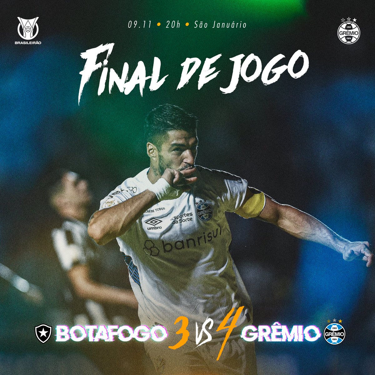 BOTAFOGO 3 X 4 GRÊMIO, BRASILEIRÃO 2023