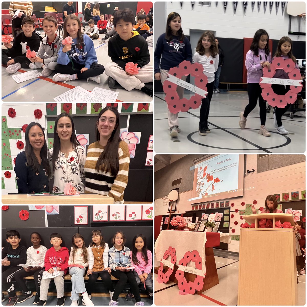 LOC gathered today to honour veterans who have given their lives as well as those who continue to work towards making our world a safe and peaceful place. @ycdsb @ElizabethCrowe_ @DomenicScuglia