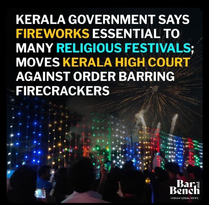 🔥 #Deepawali/#Diwali
🔸#Kerala is one of the notorious, *Islamisized, #evangelized* with anti Hindu/Sanatan ruled state but sometimes they just talk sense which *puts #BJP to shame*
🔸Have BJP ruled state went to High Court against Supreme Jokes of MiLorďs on Hindu Festivals?